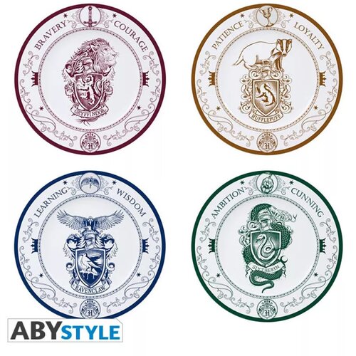 Abystyle Harry Potter - Hogwarts Houses Set Of 4 Plates Cene