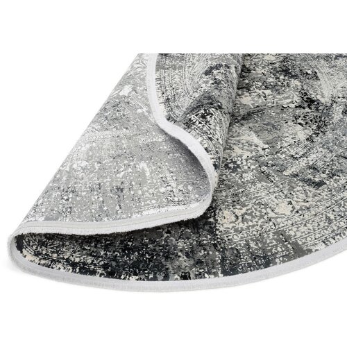 Dieter Knoll TKANA PREPROGA Avignon 200/200 cm tkano temno siva Slike