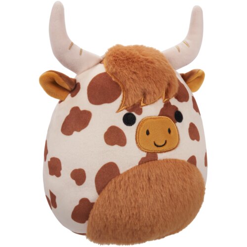 Squishmallows pli&amp;scaron;ane igračke smeđe-bijelo &amp;scaron;kotsko govedo Alonzo 20cm Slike