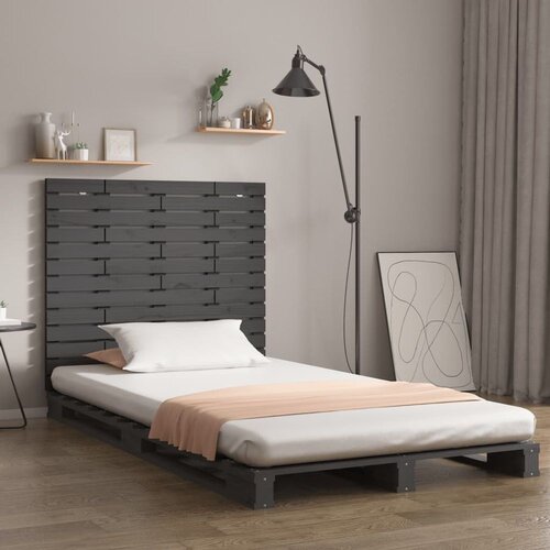  Stensko posteljno vzglavje sivo 96x3x91,5 cm trdna borovina Cene