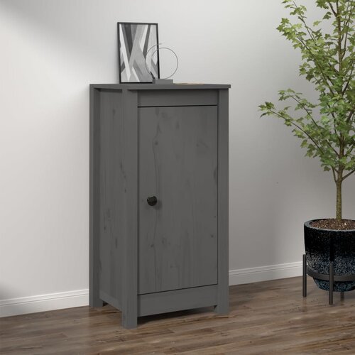 vidaXL komoda siva 40x35x80 cm trdna borovina Cene