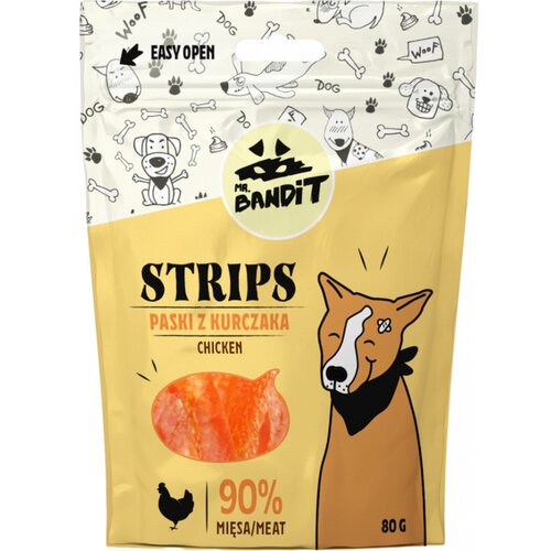 Mr. Bandit Strips Paski Poslastica za pse, Piletina, 80g Cene