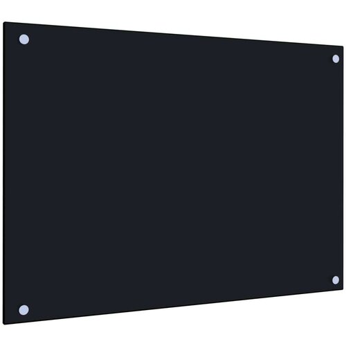 vidaXL Kuhinjska zaščitna obloga črna 70x50 cm kaljeno steklo Cene