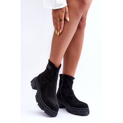 Boto Classic Suede Fleece Boots Black Vergilia Cene