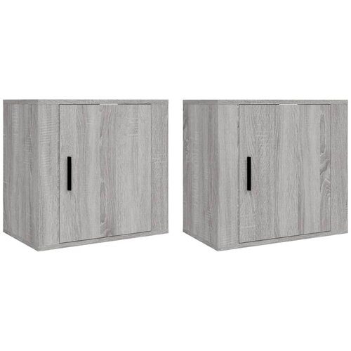 Maison Chic Stenski Dvo delni komplet Nočne omarice - Nočne mize siva sonoma 50x30x47 cm, (21688428) Slike