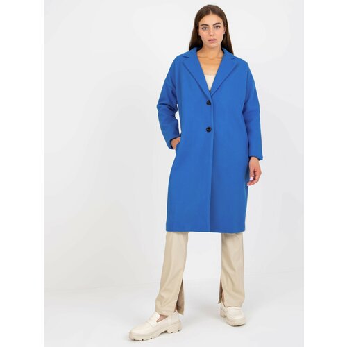 Fashion Hunters Dark blue lady's coat with pockets OH BELLA Slike