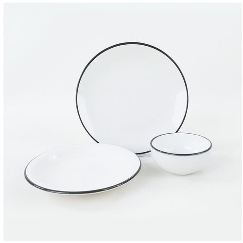 My Ceramic 12-dijelni set bijelog keramičkog posuđa Simply Slike