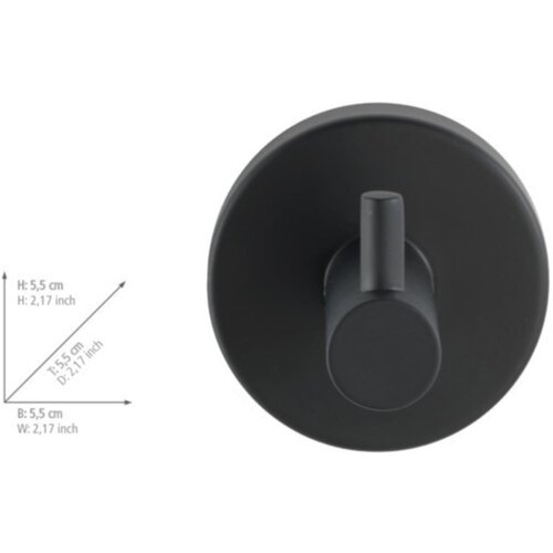 Wenko 24232100-Kuka BOSIO BLACK 5,5x5,5 cm nerđajući čelik/srebrna Slike