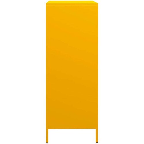 VidaXL Visoka omara gorčično rumena 68x39x103,5 cm jeklo Slike