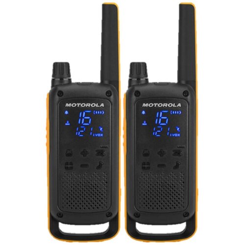 Motorola Voki toki Motorola Talkabout T82 Extreme (par), 16 kanala na slobodnim frekvenc PMR446, 121 privatni kod, ojačano eksterno kućište, LED lampa, microUSB punjač, dopunjive NiMH baterije, slušalice, torbica, domet 150m-10km Cene
