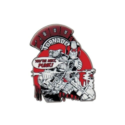 Fanattik 2000 AD Judge Dredd You&amp;rsquo;re Next Punk Pin Badge ( 070963 ) Slike