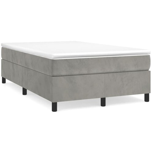  The Living Store Box spring postelja z vzmetnico svetlo siv 120x190 cm žamet - Box Spring Postelja, (21450402) Cene