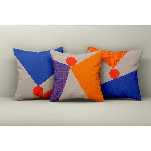 WALLXPERT Asr_plw25 - 28 multicolor cushion cover set (3 pieces) Cene