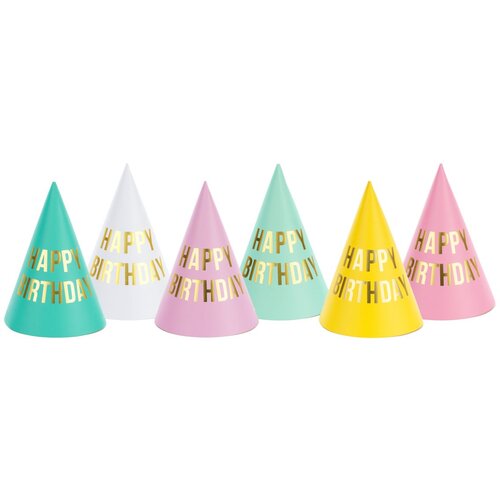 PARTY DECO klobuki happy birthday, , 16cm Slike