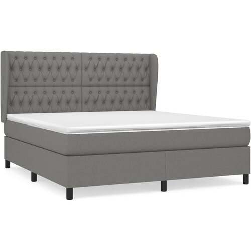 Maison Chic Box spring postelja - Vzmetna postelja z vzmetnico temno siva 180x200 cm blago SL20894, (21892809) Cene
