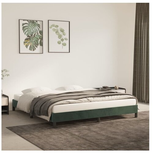  Posteljni okvir temno zelen 180x200 cm žamet Slike