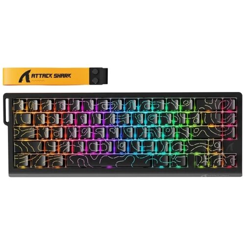Attack Shark Bežična gaming tastatura X68Pro HE Magnetic Swith/8KHz/TriMode/RT/SnapTap/Black cont Slike