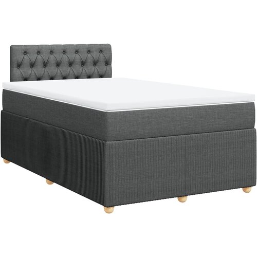 Maison Chic Box spring postelja - Vzmetna postelja z vzmetnico temno siva 120x200 cm blago SL24661, (21890974) Cene