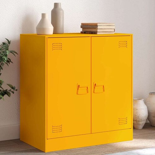  Komoda boja senfa 67 x 39 x 73 cm čelični Slike