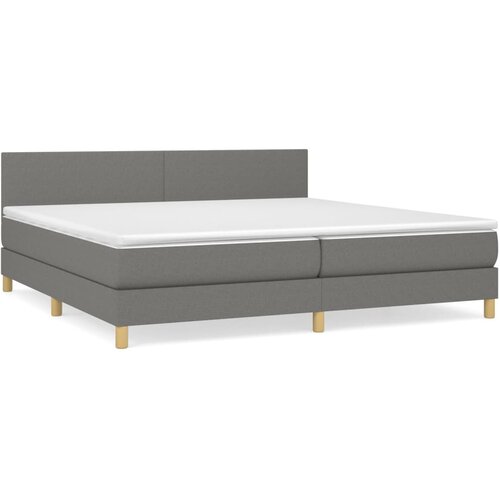 Maison Chic Box spring postelja - Vzmetna postelja z vzmetnico temno siva 200x200 cm blago SL6657, (21901025) Slike