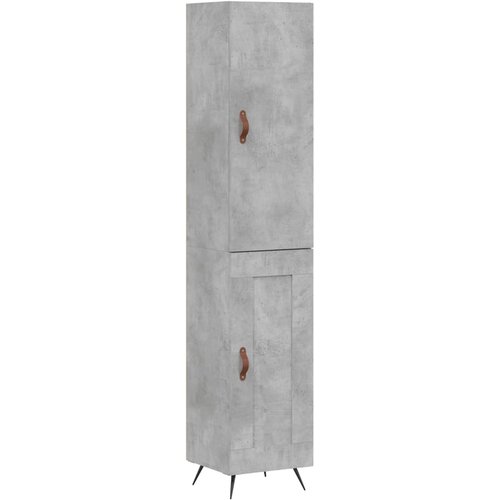 Visoka komoda siva betona 34,5x34x180 cm od konstruiranog drva Slike