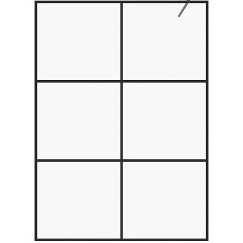 VidaXL pregrada za tu&amp;scaron;iranje s prozirnim staklom ESG 140 x 195 cm crna Slike