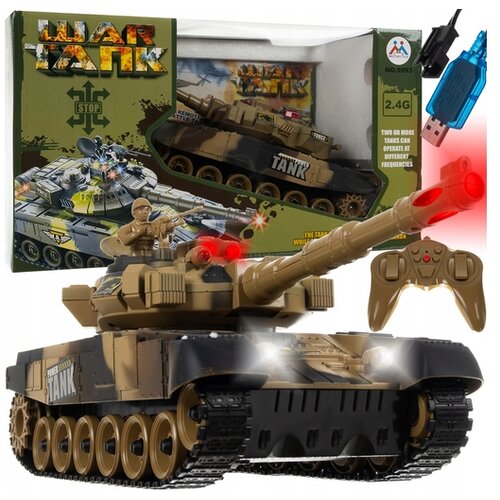 Kruzzel akumulatorski daljinsko voden rjavi tank LED in zvok Cene