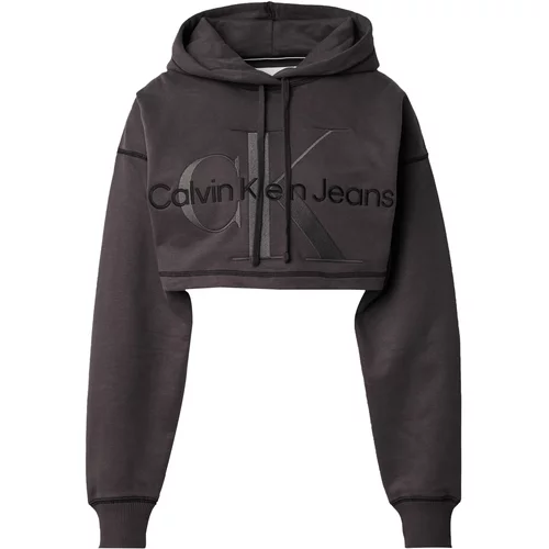 Calvin Klein Jeans Sweater majica 'HERO' siva / tamo siva / crna