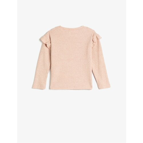 Koton Basic T-shirt with Frill Detailed Long Sleeves Camisole Crew Neck Soft Texture. Cene