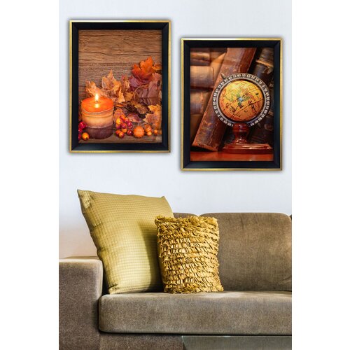 Wallity SAC7436502515569 multicolor decorative framed painting (2 pieces) Cene