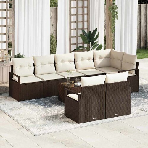  Set sofe 9 pcs Smeđa poliratan Cijene