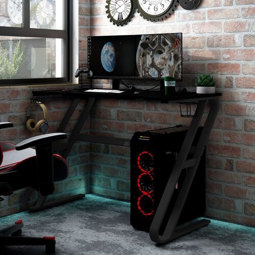 vidaXL Igraći stol s nogama u oblika slova ZZ crni 90 x 60 x 75 cm Cijene