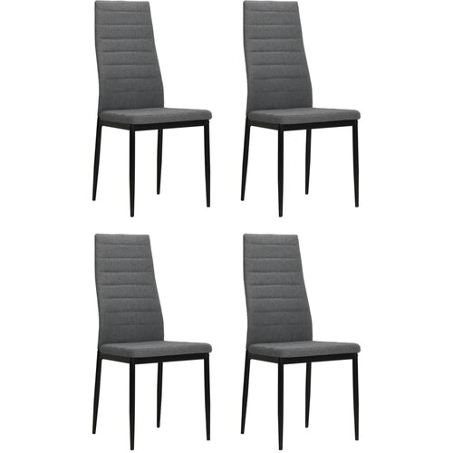 VidaXL Jedilni stoli 4 kosi svetlo sivo blago, (20624451) Slike