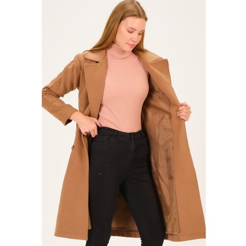 Dewberry Z6765 LADIES COAT-CAMEL Slike