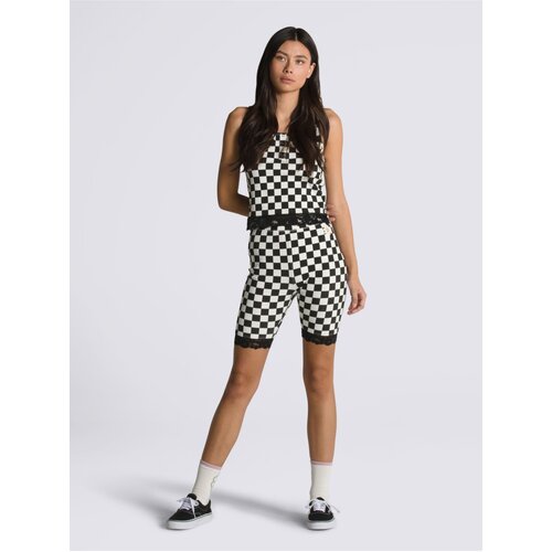 Vans Black & White Checkered Short Leggings - Ladies Slike