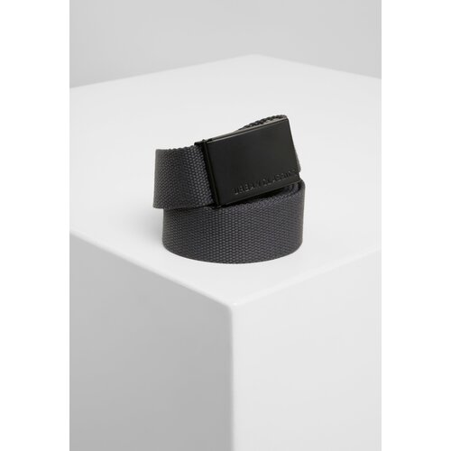 Urban Classics Accessoires Canvas belts charcoal/black Slike