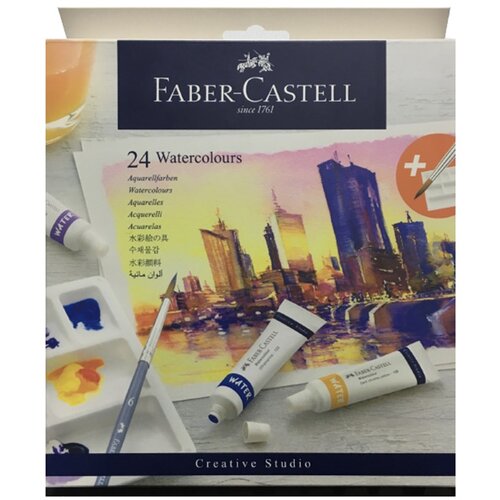 Faber-castell Set akvarel boja u tubi sa paletom | 24 x 9 ml Slike