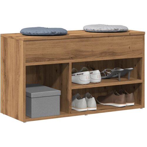 vidaXL Klop za čevlje artisan hrast 80x30x45 cm inženirski les Cene