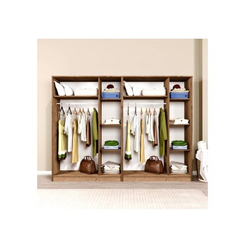 Hanah home Ormar Kardelen 1600-120, 240x180x51.8 cm, , Smeđa Slike