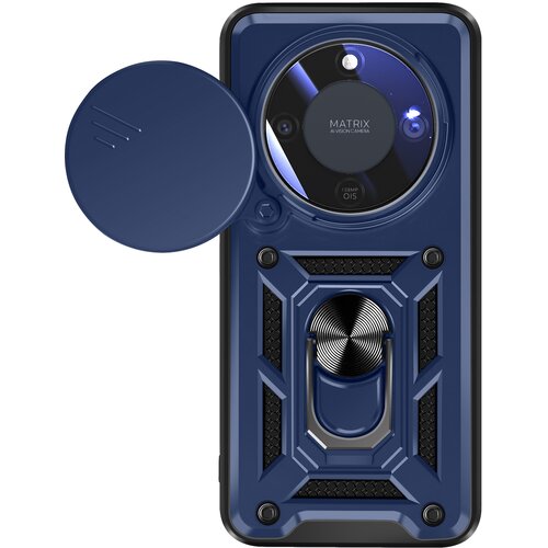 Oem Mayaxess, Ovitek za Honor Magic 8 Lite – drsni pokrov kamere in magnetni obroč, Nočno modra, (5000274213) Cene