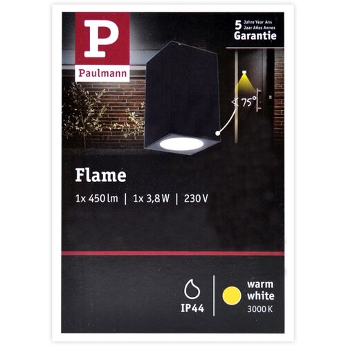 PAULMANN 94327 - LED/3,8W IP44 Spolja&amp;scaron;nje zidno svetlo FLAME 230V antracit Slike