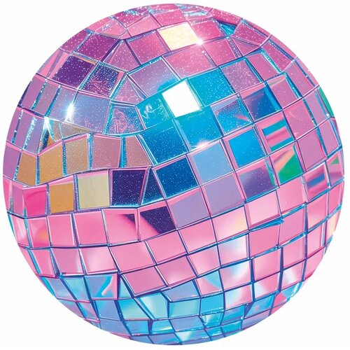 Okrugla fototapeta - Pink disco ball 140x140 Slike