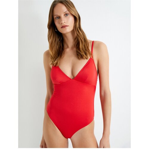 Koton Strappy Swimsuit V Neck Covered Slike