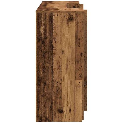  pisalna miza s pultom in omaricami, inženirski les, starinski les, 180x50x103,5 cm, 3 kos Slike
