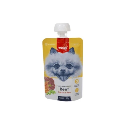 WANPY poslastica za pse, Pasta, Govedina, &amp;Scaron;argarepa i Gra&amp;scaron;ak, 90g Slike
