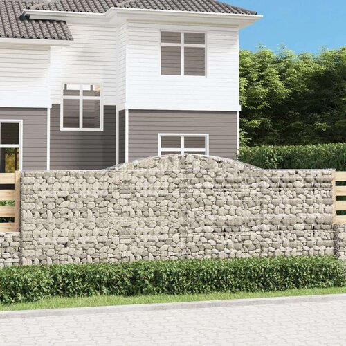  Lučne gabionske košare 8 kom 400x50x140/160cm pocinčano željezo Cijene