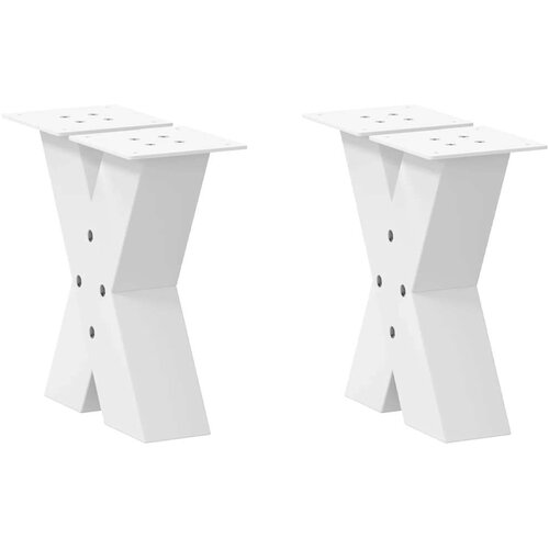  Noge za klubsko mizico v obliki črke X, 2 kosa, bele, 30 x (30-31) cm, jeklo, (22124010) Cene