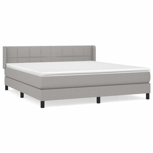 Maison Chic Box spring postelja - Vzmetna postelja z vzmetnico svetlo siva 160x200 cm žamet SL19718, (21892602) Cene