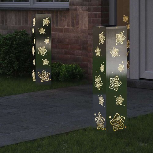  Solarna LED svjetlost za stazu 2 pcs Nehrđajući čelik Slike