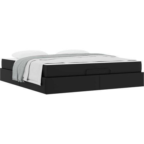  Okvir kreveta s madracem Ostalo 2 kom. Crna PVC 180 x 200 cm Slike